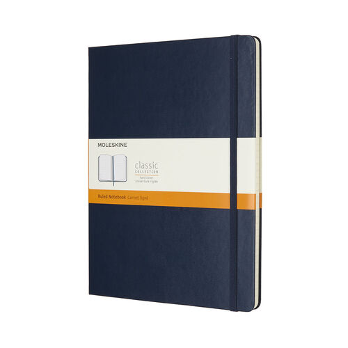 Moleskine XL Ruled Hard Notebook in Sapphire Blue